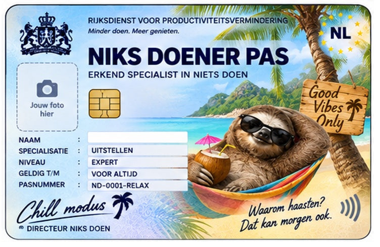 Niks doener pas