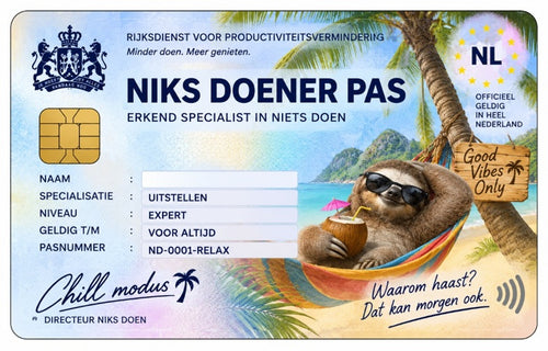 Niks doener pas