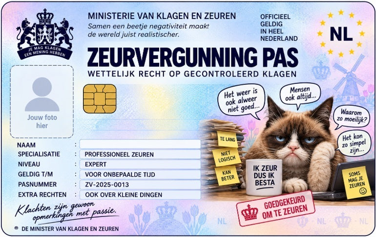 Zeurvergunning Pas