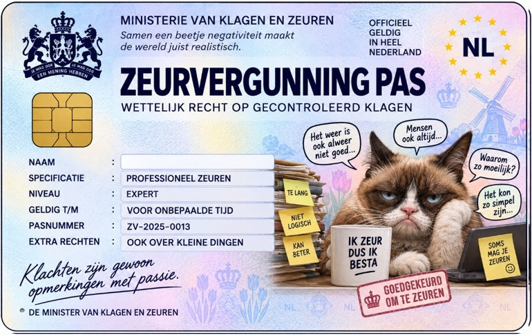 Zeurvergunning Pas